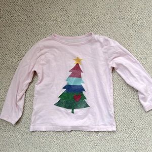 Glitter Christmas tree long sleeve shirt